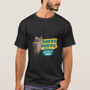 Madagascar Moto Moto Say It Twice Text Poster T-Shirt
