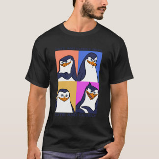 Madagascar Penguins Cute And Cuddly Text Poster T-Shirt