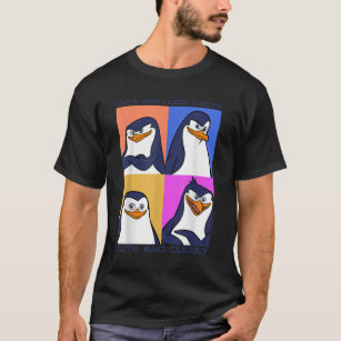 Madagascar Penguins Cute And Cuddly Text Poster  T-Shirt
