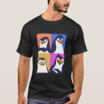 Madagascar Penguins Cute And Cuddly Text Poster T-Shirt