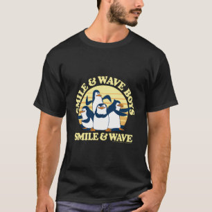 Madagascar Penguins Smile And Wave Sunset Text Pos T-Shirt
