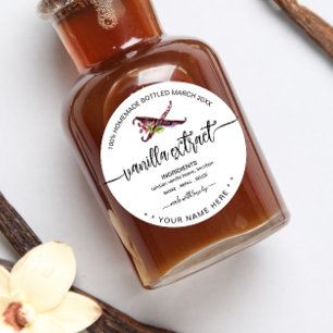 Madagascar Personalized Homemade Vanilla Extract Classic Round Sticker