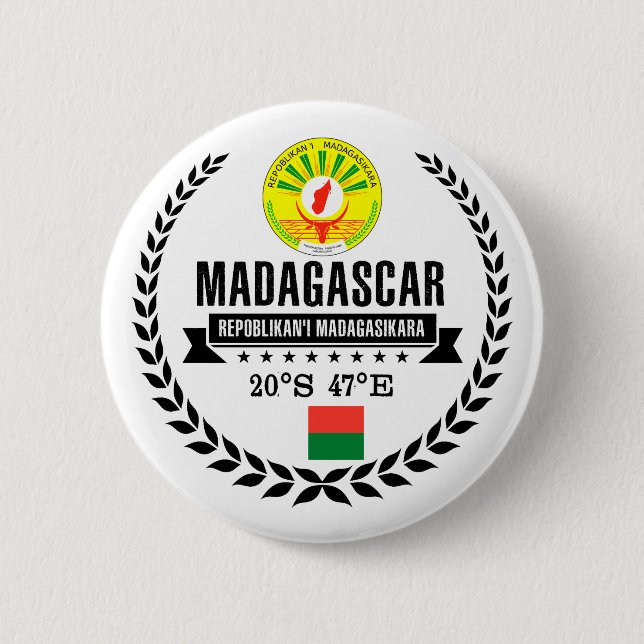 Madagascar Pinback Button (Front)