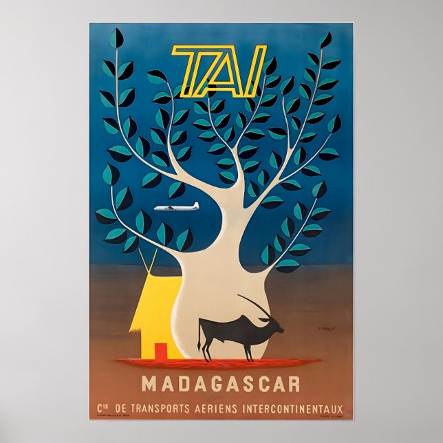 Madagascar Travel Poster Africa Art African Print  (Front)