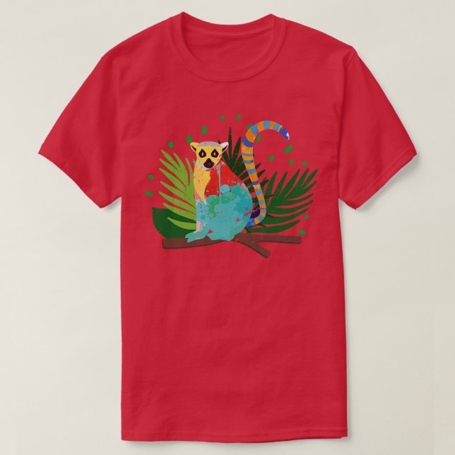 Madagascar Tropical Lemur T-Shirt (Design Front)