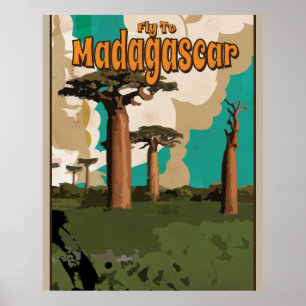 Madagascar Vintage Travel Poster