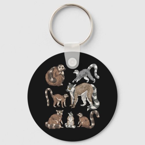 Madagascar Zoo Animal Lover Monkey Lemur 1 Keychain