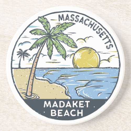 Madaket Beach Massachusetts Vintage Coaster