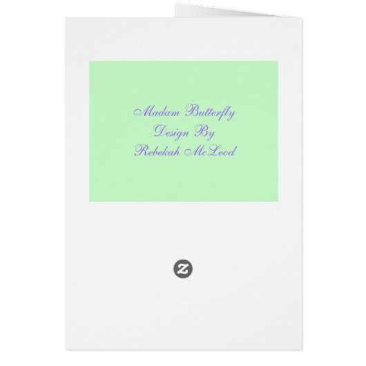 Madam Butterfly, Graphic Illustration (Back)