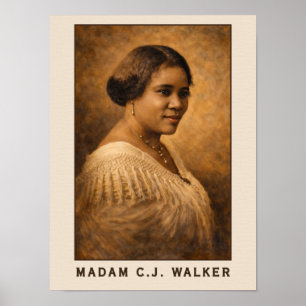 Madam C.J. Walker Portrait Art Poster