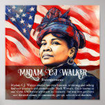 Madam CJ Walker Black History Month Classroom Poster