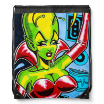 Madam Mars™ in the Lab Drawstring Bag