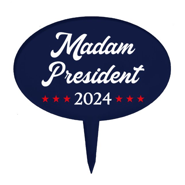 Madam President 2024 I - Kamala Harris Cake Topper (Front)