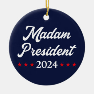 Madam President 2024 I - Kamala Harris Ceramic Ornament