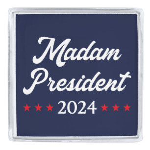 Madam President 2024 I - Kamala Harris Silver Finish Lapel Pin