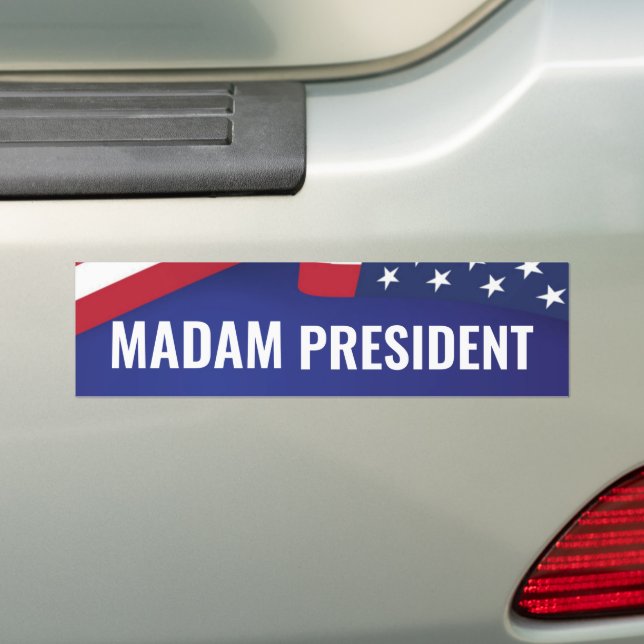 Madam President Harris 2024 Bumper Sticker (On Car)