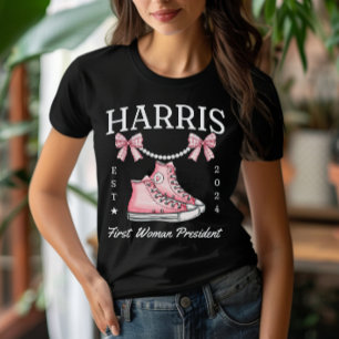 Madam President Harris 2024 Sneakers and Pearls T-Shirt