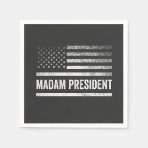 Madam President Harris Walz American Flag Election Napkins