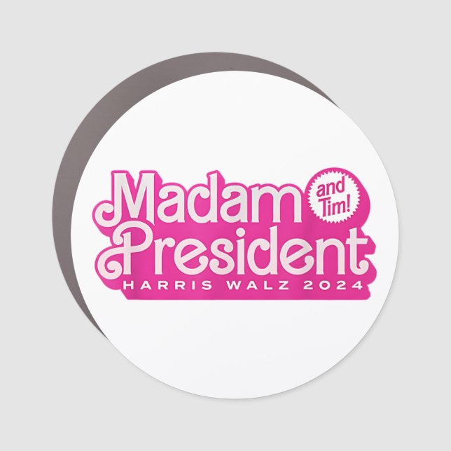 Madam President | Harris Walz Car Magnet (Front)