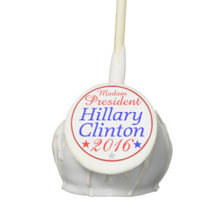 Madam President Hillary Clinton 2016 RWB Stars Cake Pops