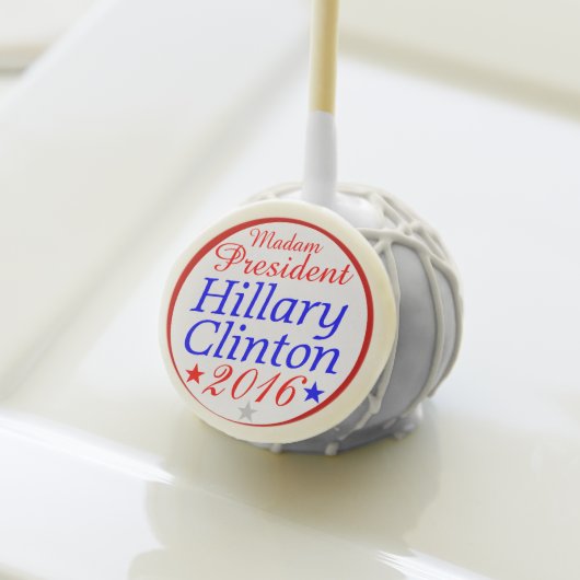 Madam President Hillary Clinton 2016 RWB Stars Cake Pops (Front Insitu)