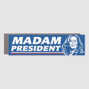 Madam President Kamala Harris 2024 Bumper Car Magnet