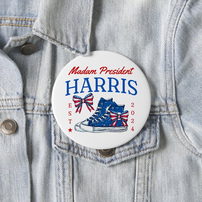  Madam President Kamala Harris 2024  Button (In Situ)