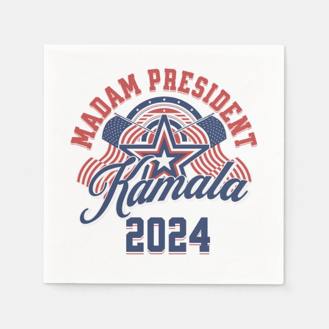 Madam President Kamala Harris 2024 Napkins (Front)