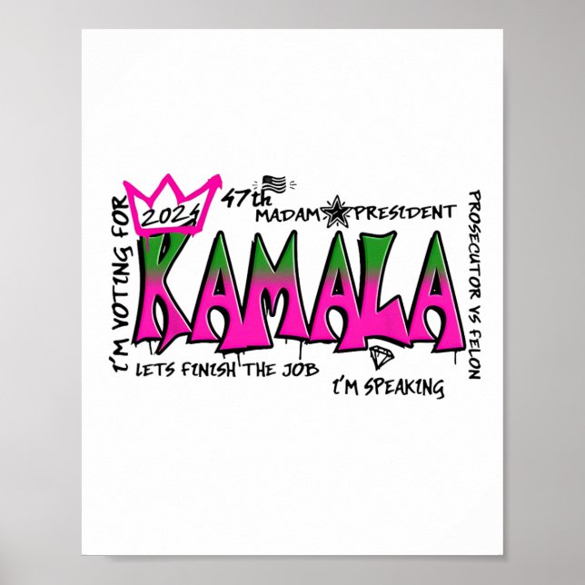 Madam President Kamala Harris 2024  Poster (Front)