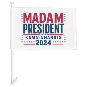 Madam President Kamala Harris 2024 Vote Democrat Car Flag