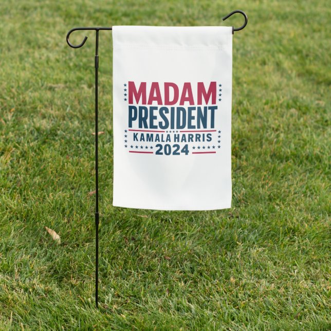 Madam President Kamala Harris 2024 Vote Democrat  Garden Flag (In SItu)