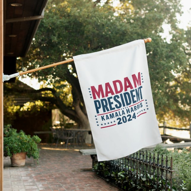 Madam President Kamala Harris 2024 Vote Democrat  House Flag (In SItu)