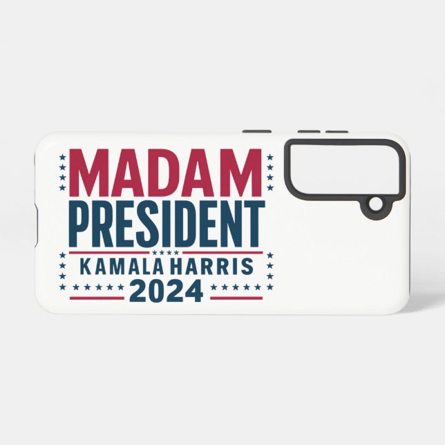 Madam President Kamala Harris 2024 Vote Democrat  Samsung Galaxy Case (Back Horizontal)