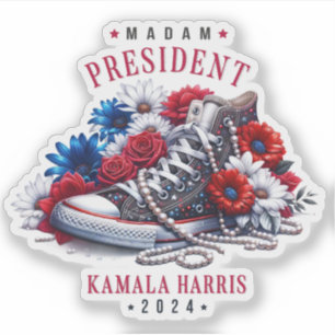 Madam President Kamala Harris 2024 Vote Democrat Sticker