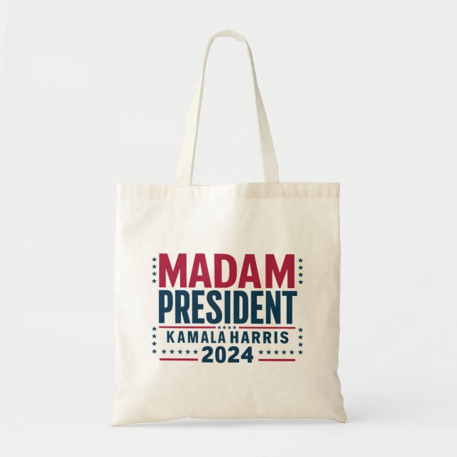 Madam President Kamala Harris 2024 Vote Democrat  Tote Bag (Front)