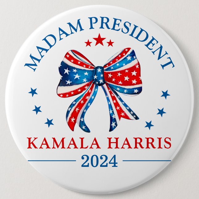 Madam President Kamala Harris Button (Front)