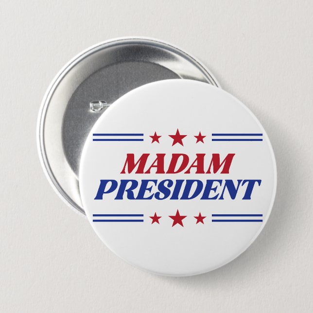 Madam President Kamala Harris Button (Front & Back)