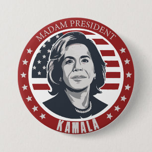 Madam President Kamala Harris Button