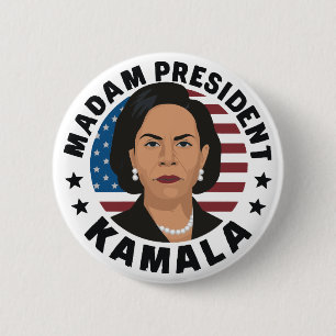 Madam President Kamala Harris Button