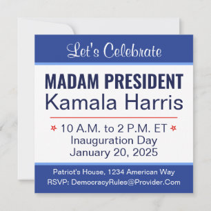 Madam President Kamala Harris Inauguration Invitation