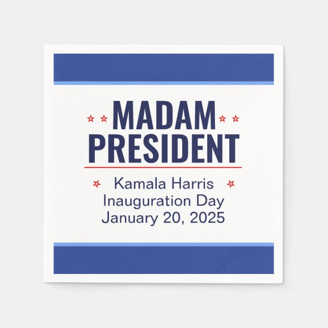 Madam President Kamala Harris Inauguration Napkins (Front)