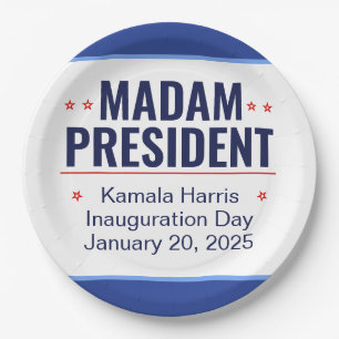 Madam President Kamala Harris Inauguration Paper Plates