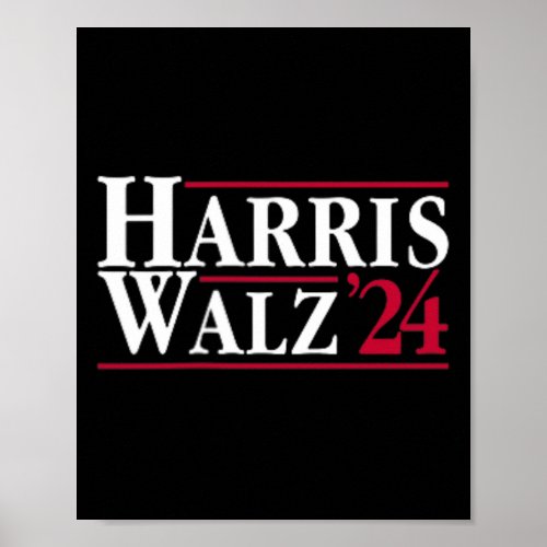 Madam President Kamala Harris Tim Walz Vp Brat Cat Poster