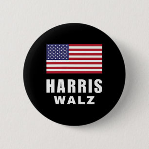 Madam President Kamala Harris Tim Walz Vp Usa Amer Button