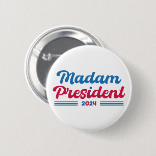 Madam President Kamala Harris Typographic Election Button