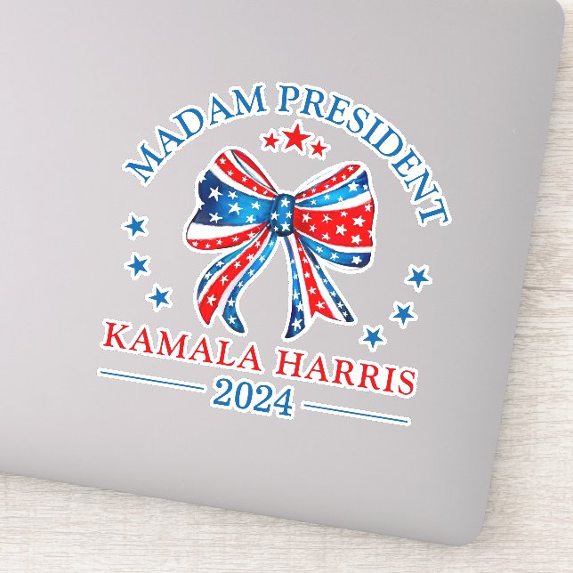 Madam President Kamala Harris Vinyl Cut Sticker (Detail)