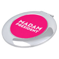 Madam President modern typography white hot pink