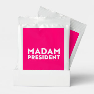Madam President modern typography white hot pink Margarita Drink Mix