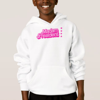 "Madam President" Pink Logo – Retro Hoodie