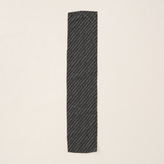 Madam President Pinstripe Scarf - Black